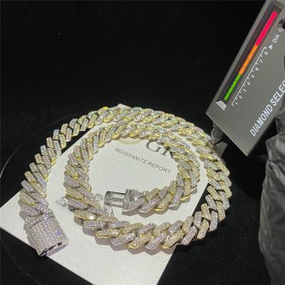China GRA 10mm Iced Out Cuban Link Hip Hop Jewelry Custom 12mm Cuban Link For Men for sale