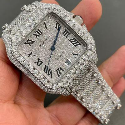 China Busto de VVS1 Moissanite abaixo do carvalho real Diamond Watch luxuoso do relógio 31 quilates à venda