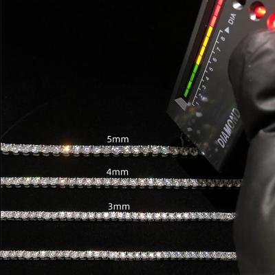 China Fijne het Tennisketen S925 Zilveren Diamond Vvs Bracelet Hip Hop van Juwelenmoissanite Te koop
