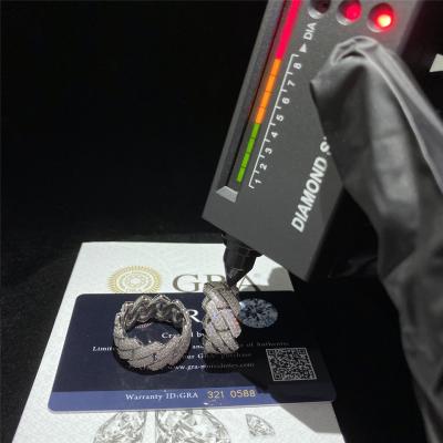 Chine Chaîne de Hip Hop de bijoux de lien de 925 Sterling Silver Moissanite Ring Cuban à vendre