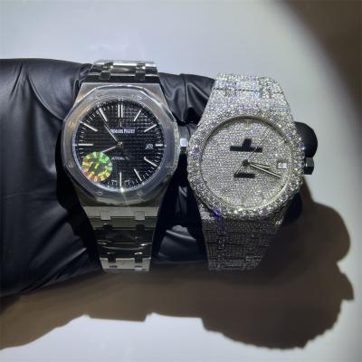China La mano que fijaba Moissanite Buss abajo del dial de lujo Hip Hop del reloj heló fuera de diamante en venta