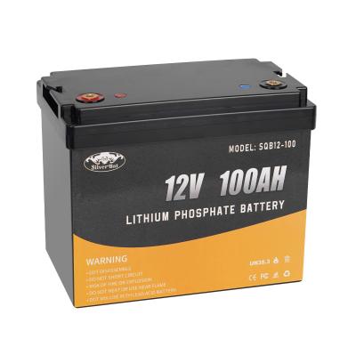 中国 12V 100Ah LiFePO4 バッテリー内蔵 100A BMS,最大6000サイクル,RV,海洋,家庭用エネルギー貯蔵用に最適 販売のため