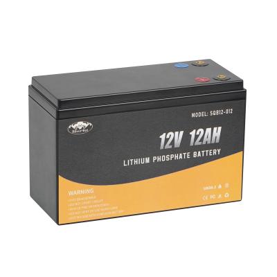 China 12V 12Ah LiFePo4 Battery, 2000+ Cycles LFP Battery For Small UPS, Power Wheels, Fish Finder, Scooters for sale
