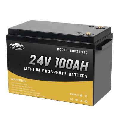 China LFP 24V 100AH Lithium-Ion Battery Perfect For 48V Golf Cart, RV, Solar Panel And Home Backup Power System for sale