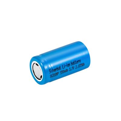 China Cylindrical 16310 Lithium Ion Reachargeable Battery 3.6V 550 Mah For Replacement Of Size CR123 for sale