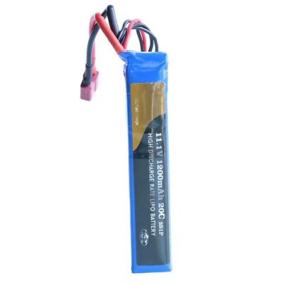 China 11.1V 25C 1200mAh Airsoft Lipo Battery 3S Stick Battery For Airsoft Guns Rifle for sale