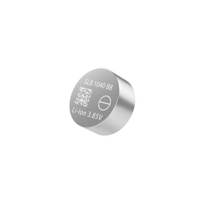 China Tiny Lithium Ion Rechargeable Button Cell Battery 1040 3.85V 35 MAh For TWS For Small Devices for sale