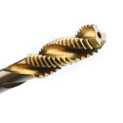 China Drilling& metric thread tapping titanium coated HSS tap die drill bit for sale