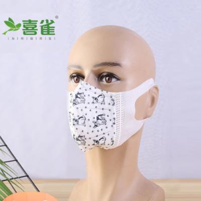 China Disposable Breathing Filter Mask 3D Stretch Cloth 3 Ply Non Woven Face Mask T/CTCA 7-2019 for sale
