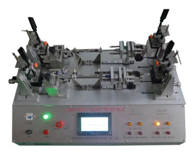 China PLC Control Linear Switch Tester Pneumatic Plug Socket Test Equipment IEC61058.1 / IEC60884 for sale