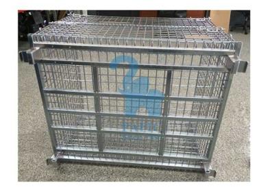 China Portable Wire Mesh Storage Cages Steel Storage Bins For Domestic Transporting for sale