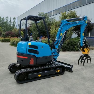 China Novas escavadeiras azuis Digger Mini Excavadora de 3,5 toneladas para jardim à venda