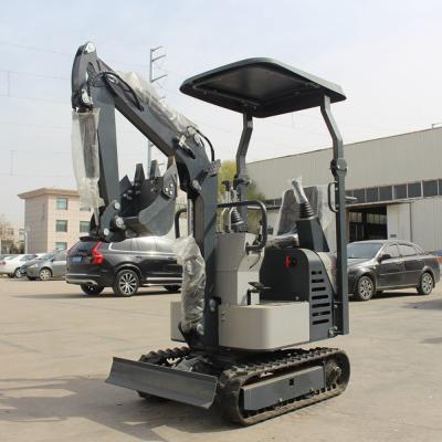 China Mini Digger Excavator 1 Ton Mini Excavator Cast Iron 50KG Counterweight & Bucket for sale