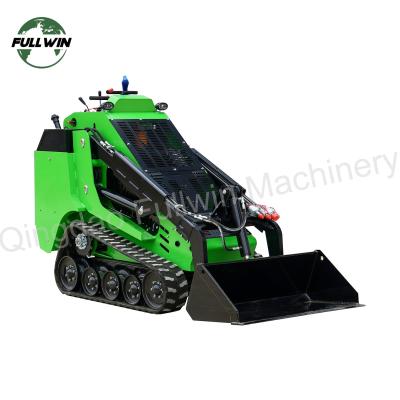 China Mini-trackscherm EPA Euro V Standard Groene skid steer laders met rubberen spoor Te koop