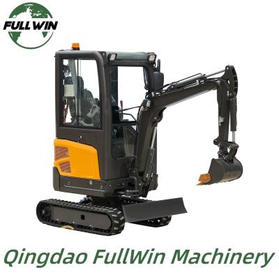 China 1.8 T Excavator Smooth Hydraulic Pilot 1800KG Mini Excavator Agricultural Digger for sale