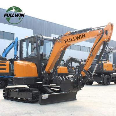 China 4000KG Mini Digger Excavator 300mm Wide Steel Tracks with Cabin for sale