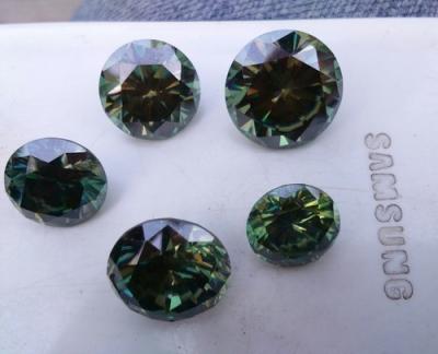 China GREEN MOISSANITE FULL ROIND CUTTING for sale