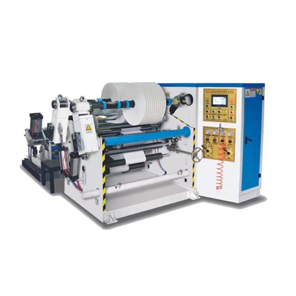 Quality PLC Control System 450mm Surface Curl Slitting Machine Non Woven Fabric And Aluminum Foil Slitting Machine for sale