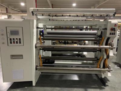 China Three Motor Thin Film Paper Roll Slitter Aluminium Foil Rewinder Slitting Machine 1300mm for sale