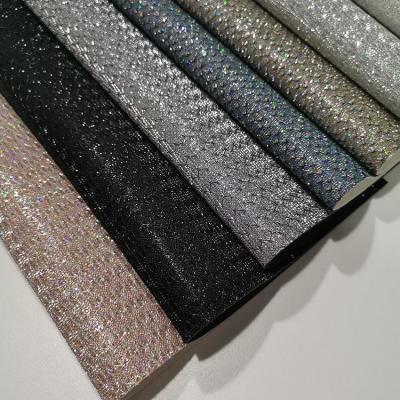 China 1.0mm Wallpaper 54/55' Anti Mildew Glitter Leather Fabric for sale