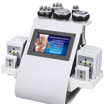 China 6 In 1 RF Body Slimming Machine Laser Weight Loss Body Cavitation Machine for sale