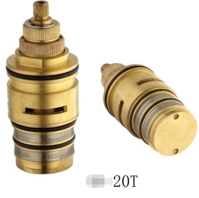 China Válvula termostática de cobre amarillo 1.2MPa del golpecito del cartucho de la ducha de la cocina en venta