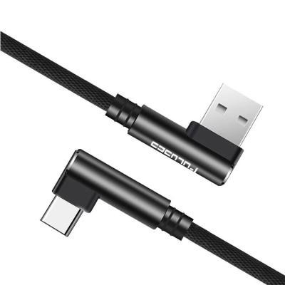 China Wholesale Nylon Type C To USB 2.0 Type C Cable  90 Degree Angle USB C Cable Fast Charge Cable Data Cable for sale