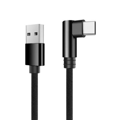 China Wholesale Nylon Type C To USB 2.0 Type C Cable  90 Degree Angle USB C Cable Fast Charge Cable Data Cable for sale