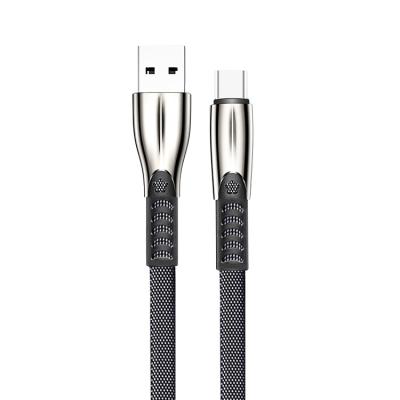 China Fast Charge Data Cable USB 2.0 Type C Cable Zinc Alloy And Denim Body USB C Cable for sale