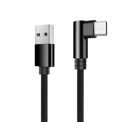 China 3A Micro USB Data Transfer Cable 90 Degree 3ft Micro USB Cable for sale