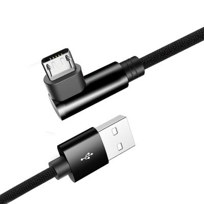 China L Shape OD 3.5mm Micro USB Data Transfer Cable 90 Degree Micro USB Charging Cable for sale