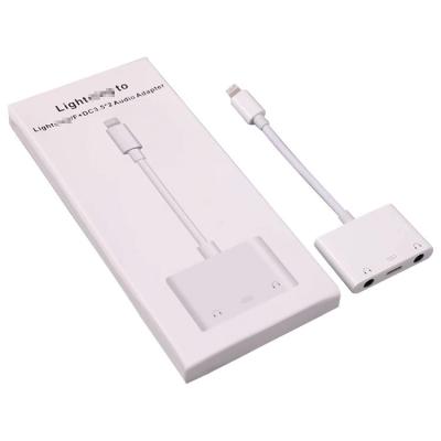 China High Fidelity USB OTG Cable Adapter DC3.5 Jack Apple Dual Headphone Adapter for sale