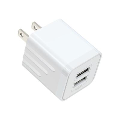 China UL Certified 5V 2.1A Dual Port USB Car Charger Foldable Plug Charger for sale