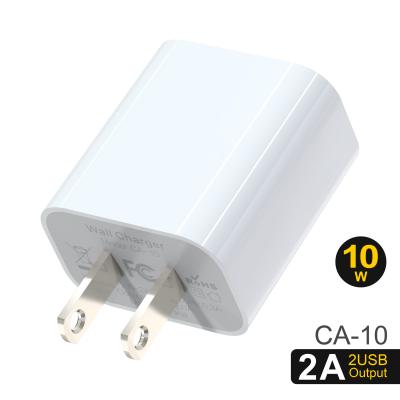 China DC5V 2.1A US Plug USB Charger Over Heating Protection Quick Wall Charger  for sale