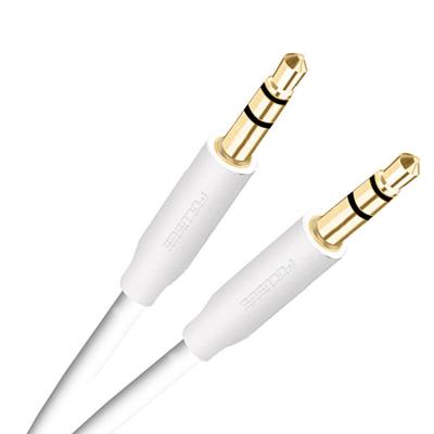 China Metallic Protective Stereo Aux Cable Gold Plated 3.5 Mm Audio Aux Cable for sale