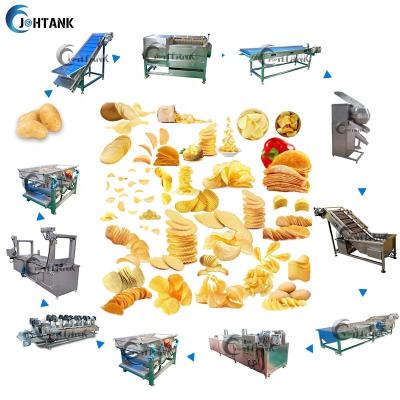China Automatic Fried Potato Chips Making Machine , Potato Chips Processing Line for sale
