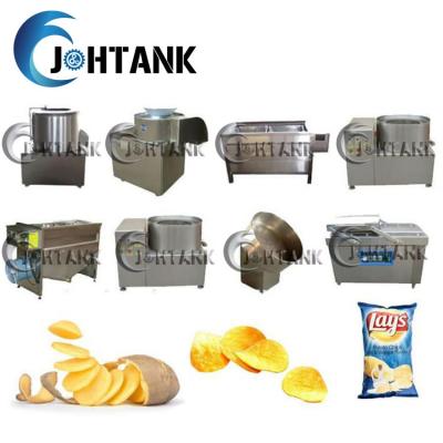 China Batatas fritas congeladas semi automáticas que fazem a máquina, 2000kg/h batata Chips Production Machine à venda