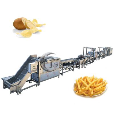 China Batatas fritas congeladas Chips Making Machine Automatic Frying industriais da batata à venda