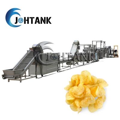 China Automatic Frying Frozen French Fries Making Machine , 2000kg/h Industrial Potato Chips Making Machine for sale