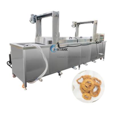 China Automatic Onion Rings Continuous Frying Machine 200Kg/H for sale