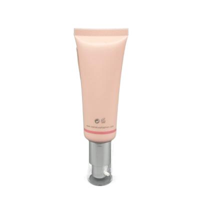 China Pink BB Cream Empty Squeeze Tubes 30ml 50ml Diameter 30mm With Pump for sale
