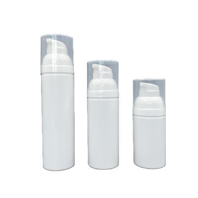 China PP 75ml 50ml White Airless Pump Bottles Lotion No Pollution With Snap for sale