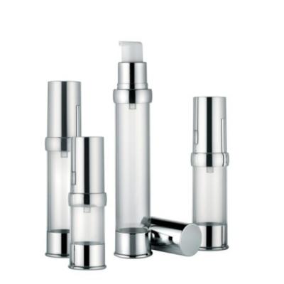 China Lotion Actuator 15ml, 20ml, 30ml Metallized For Lotion Serum Plastic Airless Bottle for sale