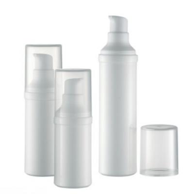 China UV Proof 20ml 25ml PP Lotion Snap On Customized Colors Airless Pump Bottles for sale