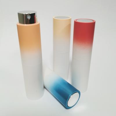 China 8ML ABS Outer Shell Gradient Color Glass Inner Bottle High quality Refillable Perfume Bottle for sale