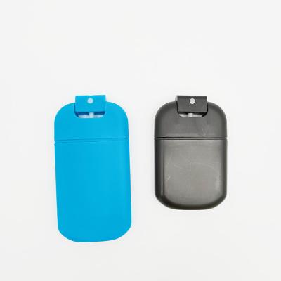 China Refill Card Bottle Sprayer 20ml 30ml With Silicone Lanyard Round Shoulder Design Cap for sale