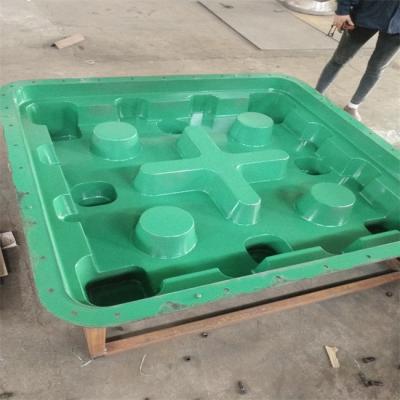 China OEM 8000 Shots Roto Molded Plastic Pallets Steel Texture 50L for sale