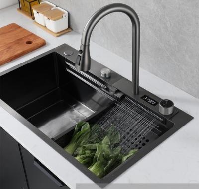 中国 Multifuctional Module SS Handmade Kitchen Sink Black Anti Corrosion 販売のため