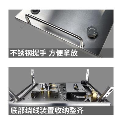 China Custom Stainless Steel Outdoor BBQ Equipment 35X25X11cm Gas Stove Easily Assembled for sale