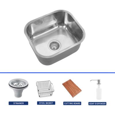 China Modern Undermount Stainless Steel Kitchen Sink 220mm Depth Brushed Easy To Clean à venda